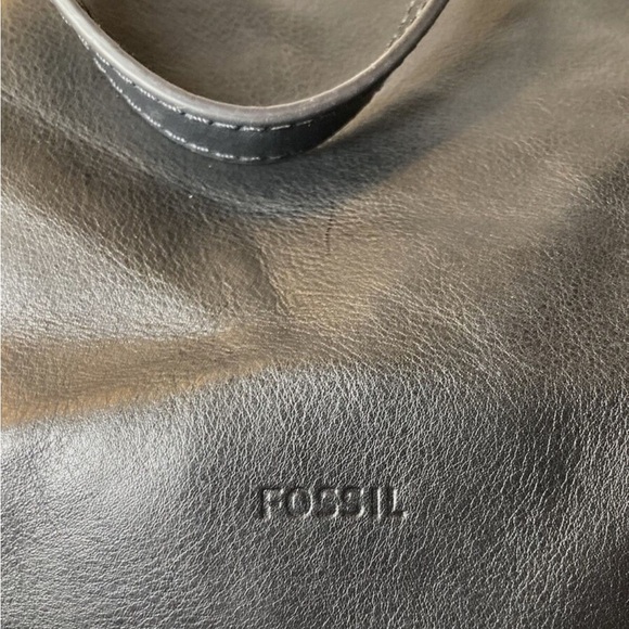 FOSSIL Emma Tote Top Zipper Black Hand Bag - Picture 4 of 4